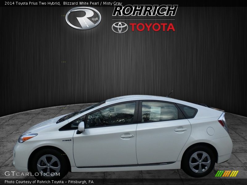 Blizzard White Pearl / Misty Gray 2014 Toyota Prius Two Hybrid