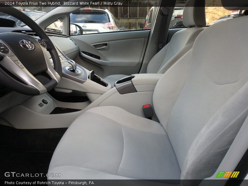 Blizzard White Pearl / Misty Gray 2014 Toyota Prius Two Hybrid