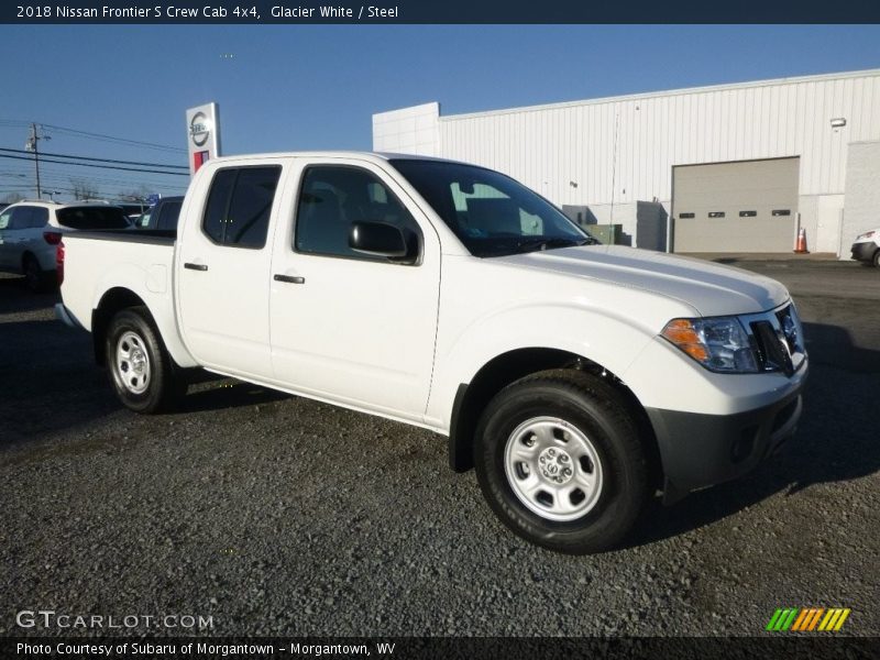 Glacier White / Steel 2018 Nissan Frontier S Crew Cab 4x4