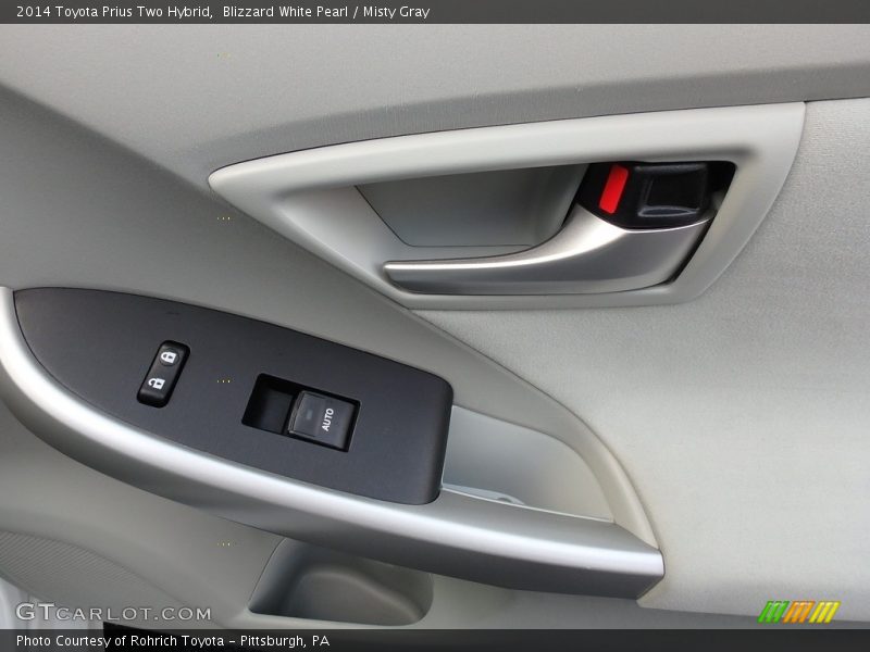 Blizzard White Pearl / Misty Gray 2014 Toyota Prius Two Hybrid