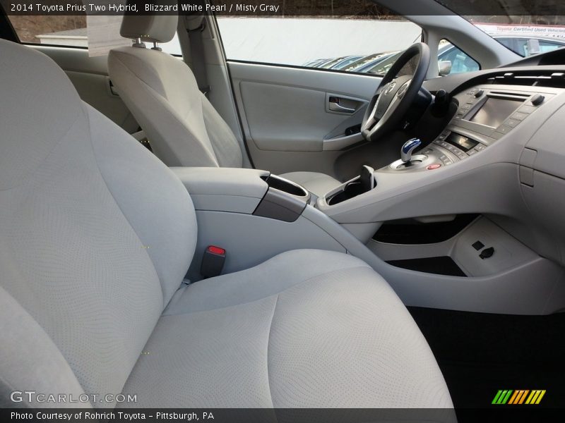 Blizzard White Pearl / Misty Gray 2014 Toyota Prius Two Hybrid