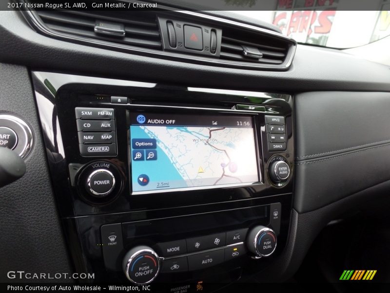 Gun Metallic / Charcoal 2017 Nissan Rogue SL AWD