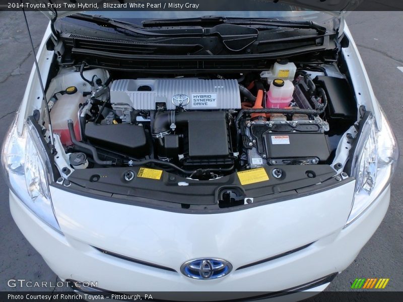 Blizzard White Pearl / Misty Gray 2014 Toyota Prius Two Hybrid