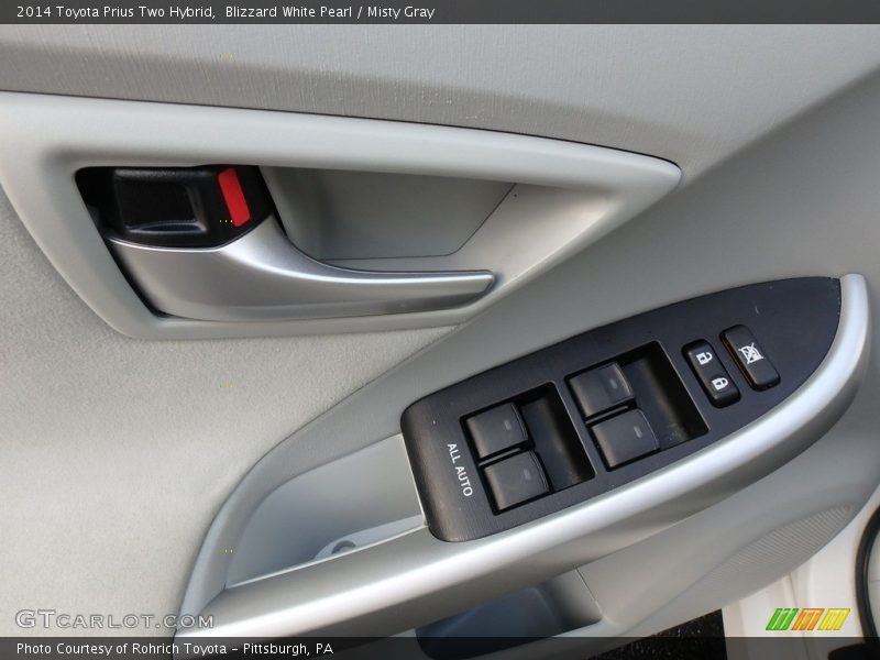 Blizzard White Pearl / Misty Gray 2014 Toyota Prius Two Hybrid