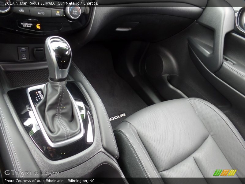 Gun Metallic / Charcoal 2017 Nissan Rogue SL AWD