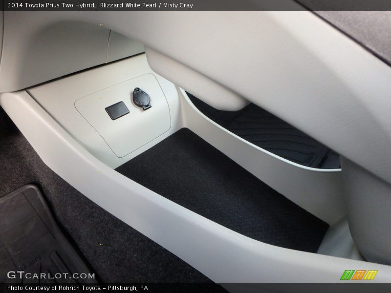 Blizzard White Pearl / Misty Gray 2014 Toyota Prius Two Hybrid
