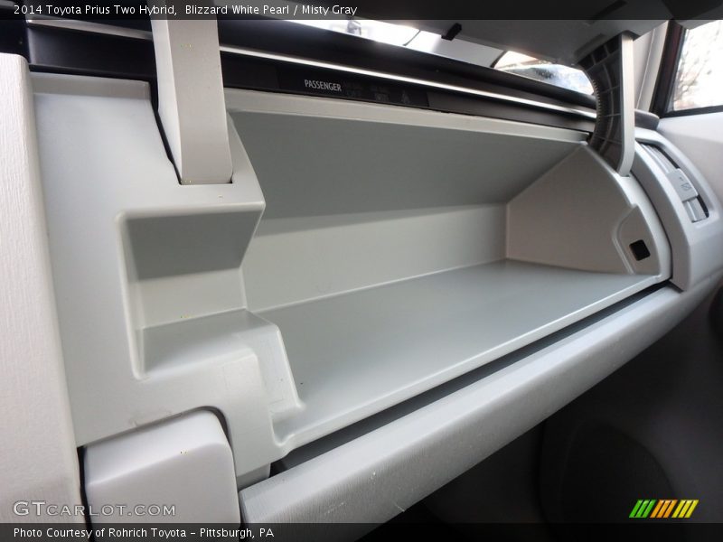 Blizzard White Pearl / Misty Gray 2014 Toyota Prius Two Hybrid