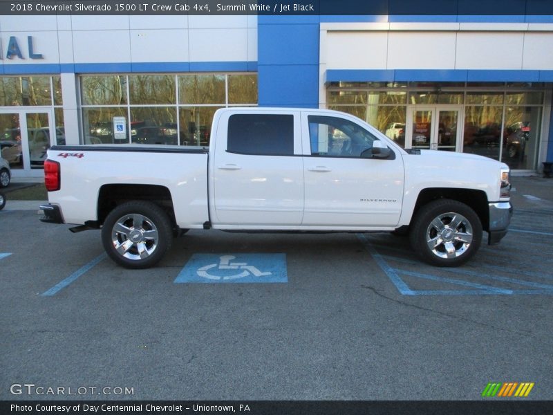 Summit White / Jet Black 2018 Chevrolet Silverado 1500 LT Crew Cab 4x4