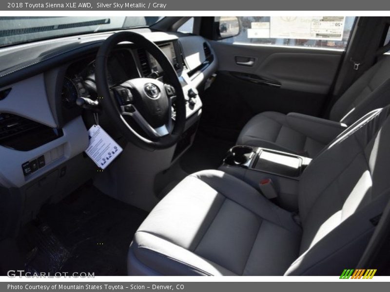 Silver Sky Metallic / Gray 2018 Toyota Sienna XLE AWD