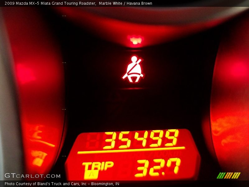 Marble White / Havana Brown 2009 Mazda MX-5 Miata Grand Touring Roadster