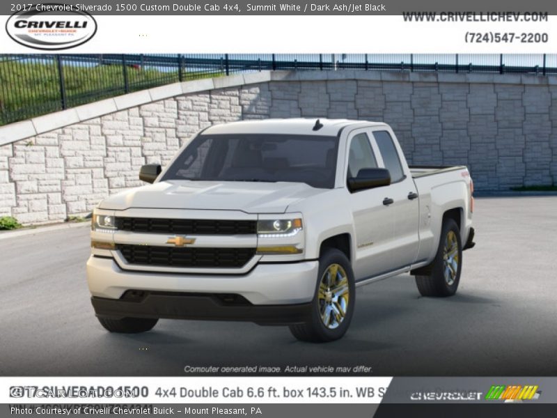 Summit White / Dark Ash/Jet Black 2017 Chevrolet Silverado 1500 Custom Double Cab 4x4