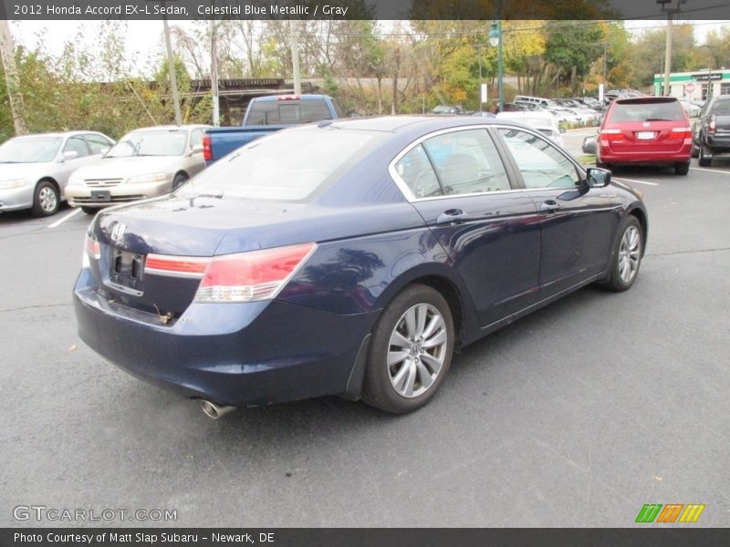 Celestial Blue Metallic / Gray 2012 Honda Accord EX-L Sedan