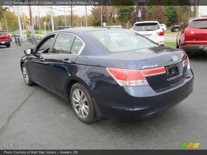 Celestial Blue Metallic / Gray 2012 Honda Accord EX-L Sedan