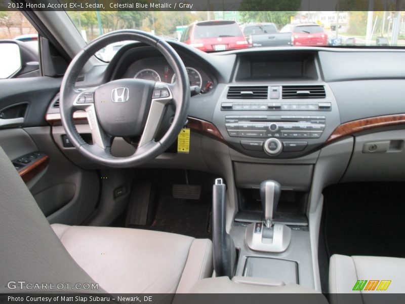 Celestial Blue Metallic / Gray 2012 Honda Accord EX-L Sedan