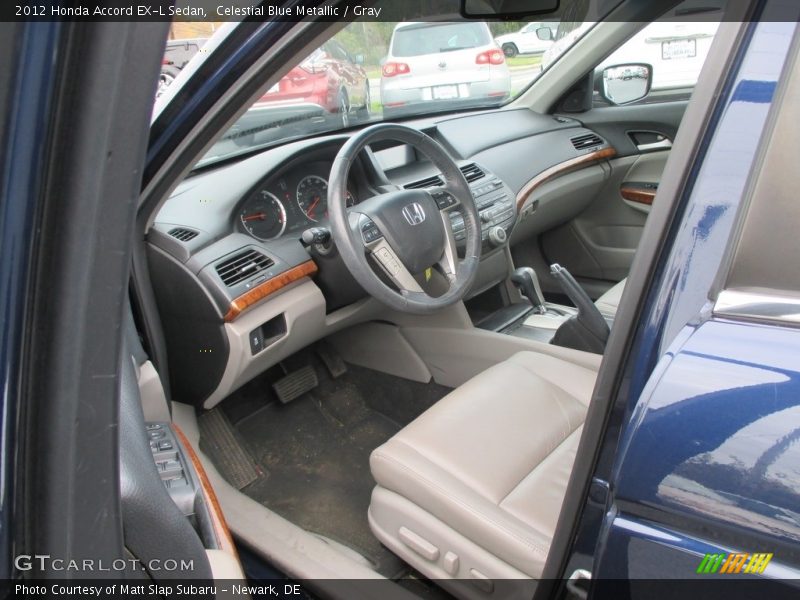 Celestial Blue Metallic / Gray 2012 Honda Accord EX-L Sedan