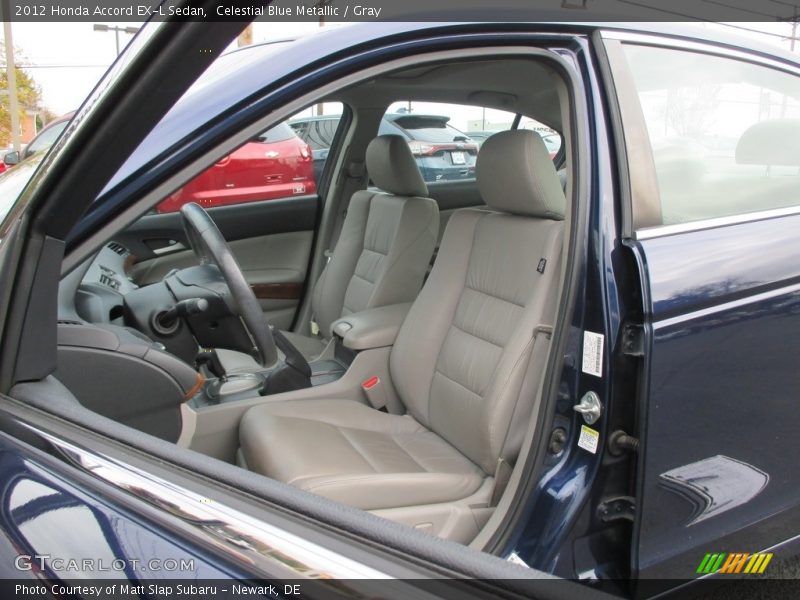 Celestial Blue Metallic / Gray 2012 Honda Accord EX-L Sedan