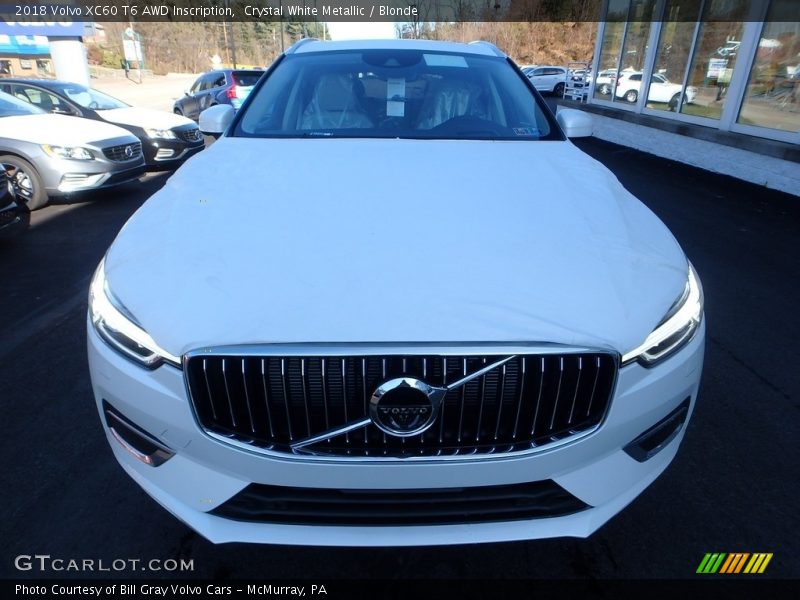 Crystal White Metallic / Blonde 2018 Volvo XC60 T6 AWD Inscription