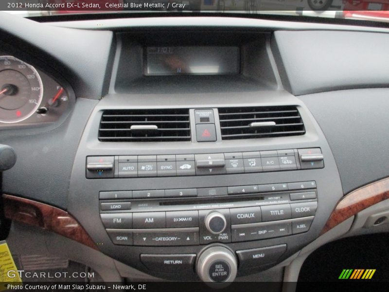 Celestial Blue Metallic / Gray 2012 Honda Accord EX-L Sedan