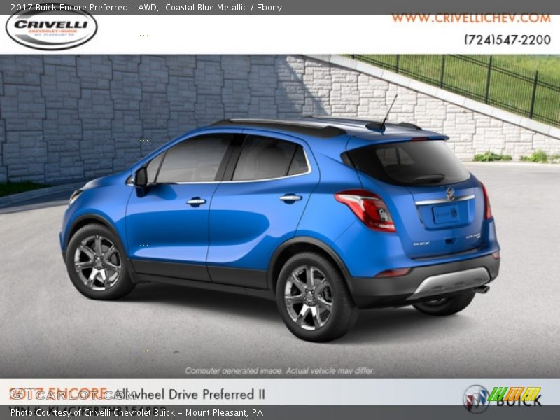 Coastal Blue Metallic / Ebony 2017 Buick Encore Preferred II AWD