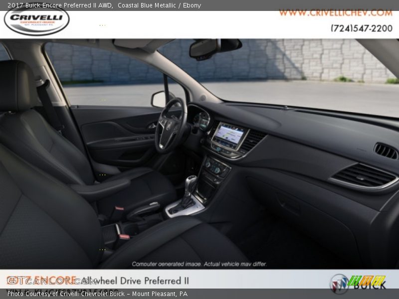 Coastal Blue Metallic / Ebony 2017 Buick Encore Preferred II AWD