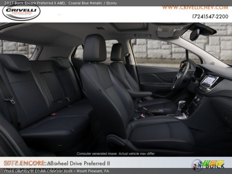 Coastal Blue Metallic / Ebony 2017 Buick Encore Preferred II AWD
