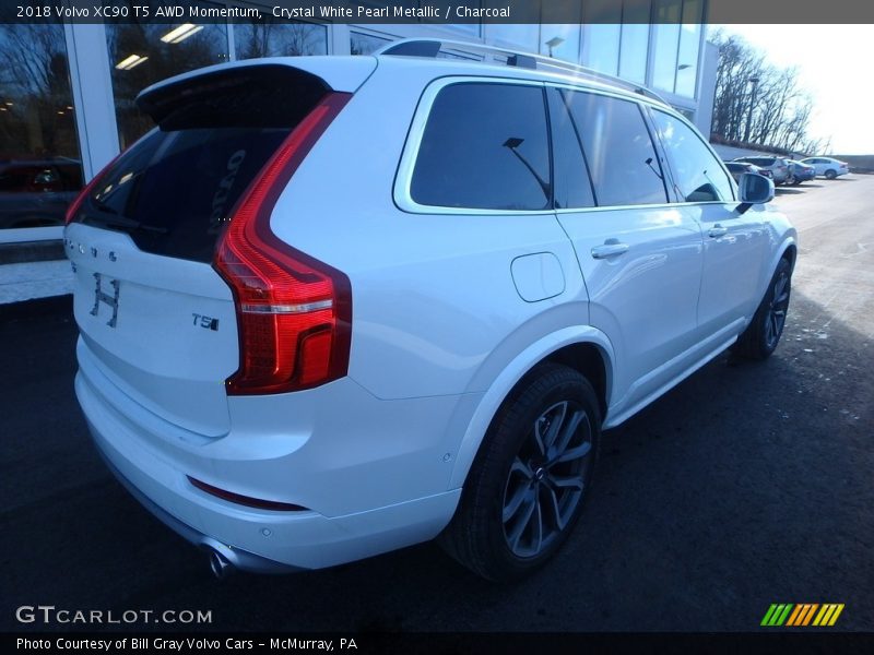 Crystal White Pearl Metallic / Charcoal 2018 Volvo XC90 T5 AWD Momentum