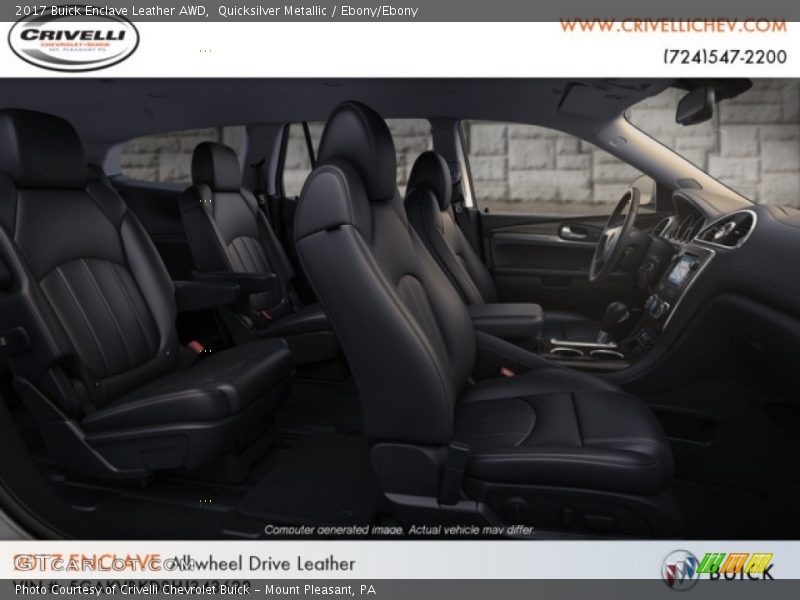 Quicksilver Metallic / Ebony/Ebony 2017 Buick Enclave Leather AWD