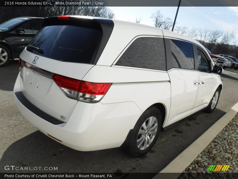 White Diamond Pearl / Gray 2016 Honda Odyssey EX-L