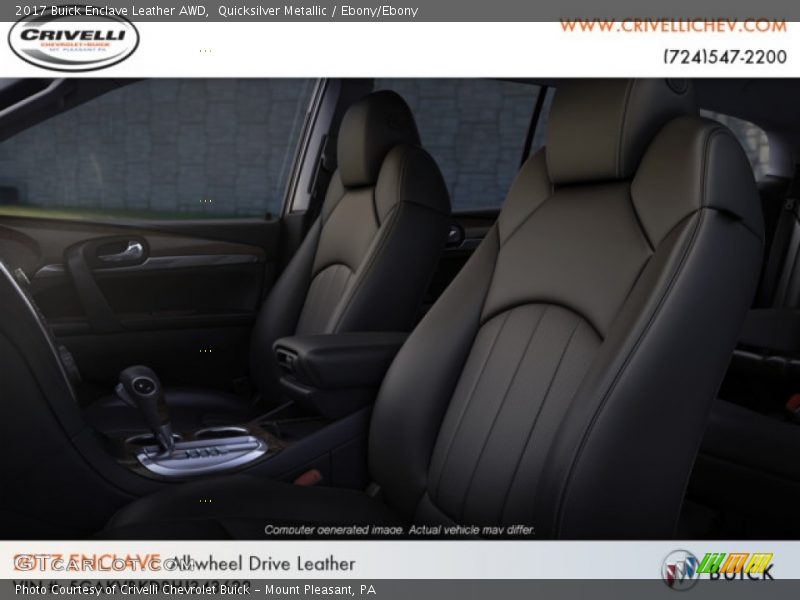 Quicksilver Metallic / Ebony/Ebony 2017 Buick Enclave Leather AWD