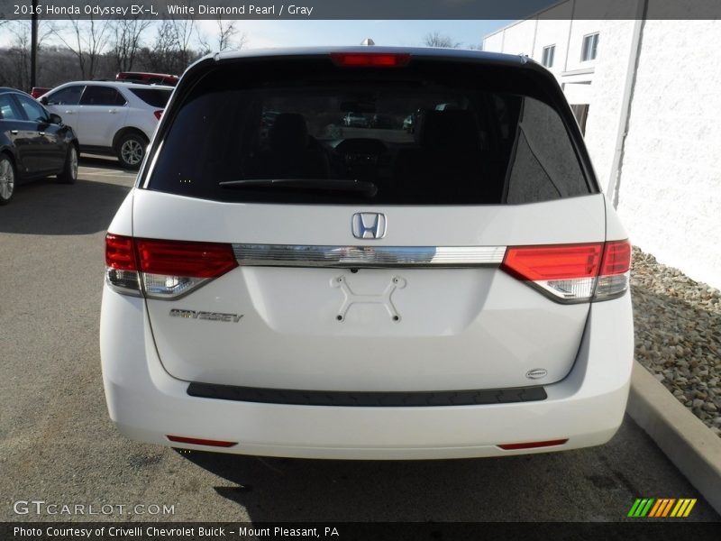 White Diamond Pearl / Gray 2016 Honda Odyssey EX-L