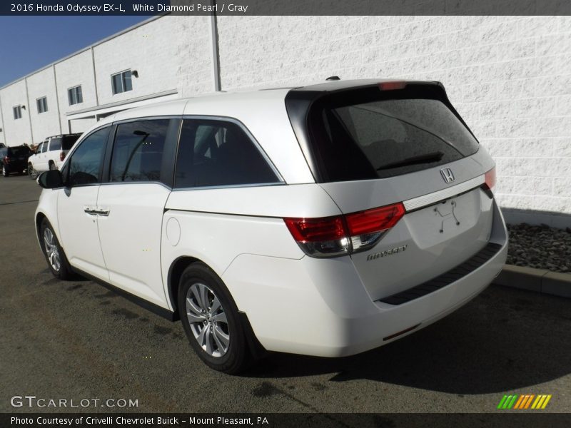 White Diamond Pearl / Gray 2016 Honda Odyssey EX-L