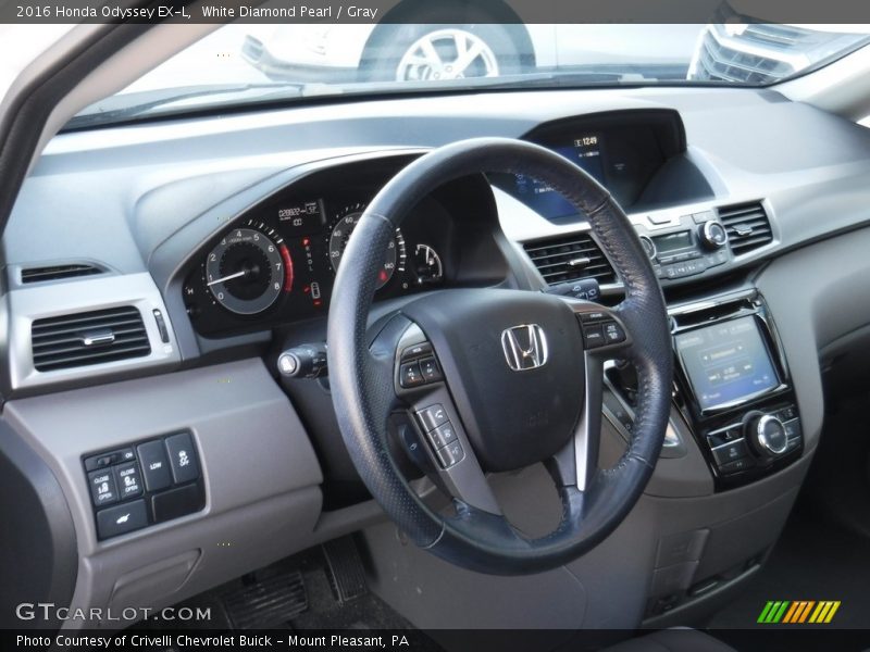 White Diamond Pearl / Gray 2016 Honda Odyssey EX-L
