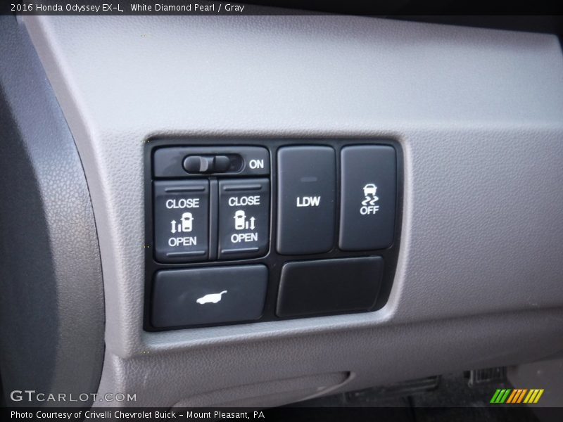 White Diamond Pearl / Gray 2016 Honda Odyssey EX-L