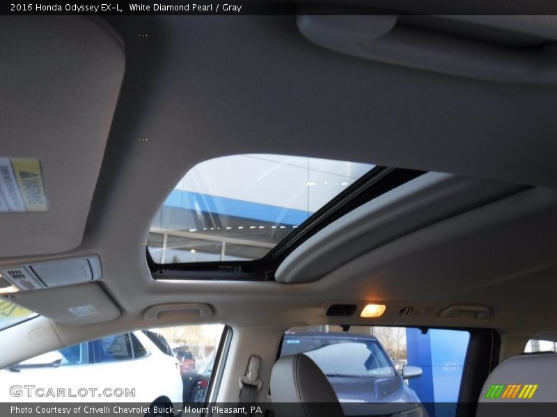 White Diamond Pearl / Gray 2016 Honda Odyssey EX-L