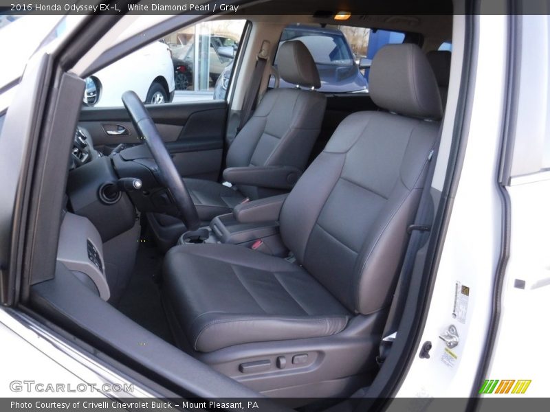 White Diamond Pearl / Gray 2016 Honda Odyssey EX-L