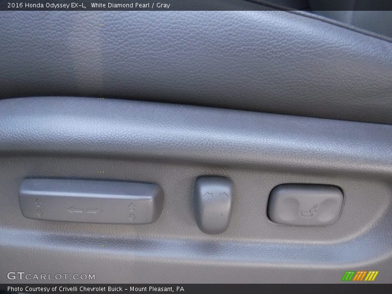 White Diamond Pearl / Gray 2016 Honda Odyssey EX-L