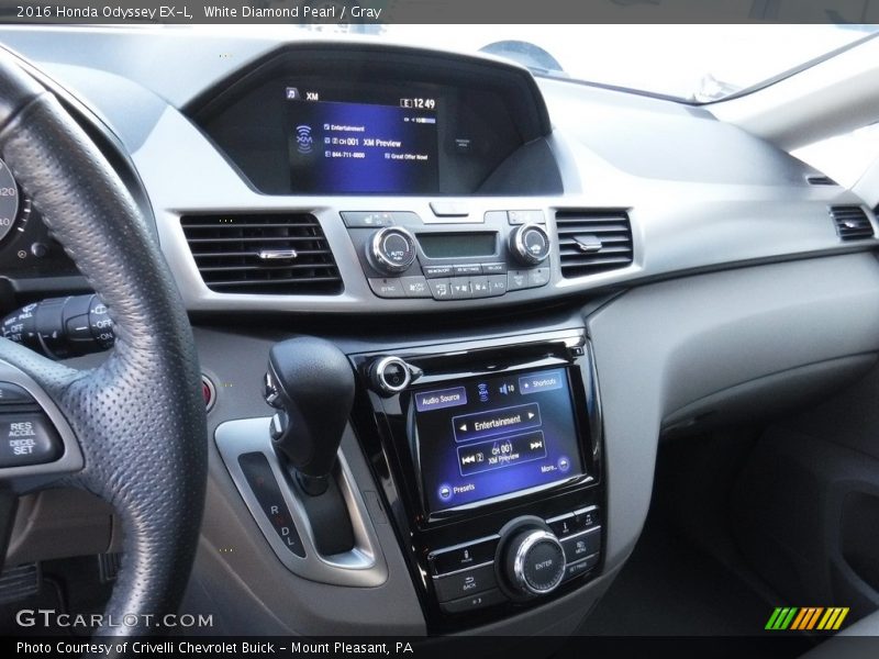 White Diamond Pearl / Gray 2016 Honda Odyssey EX-L