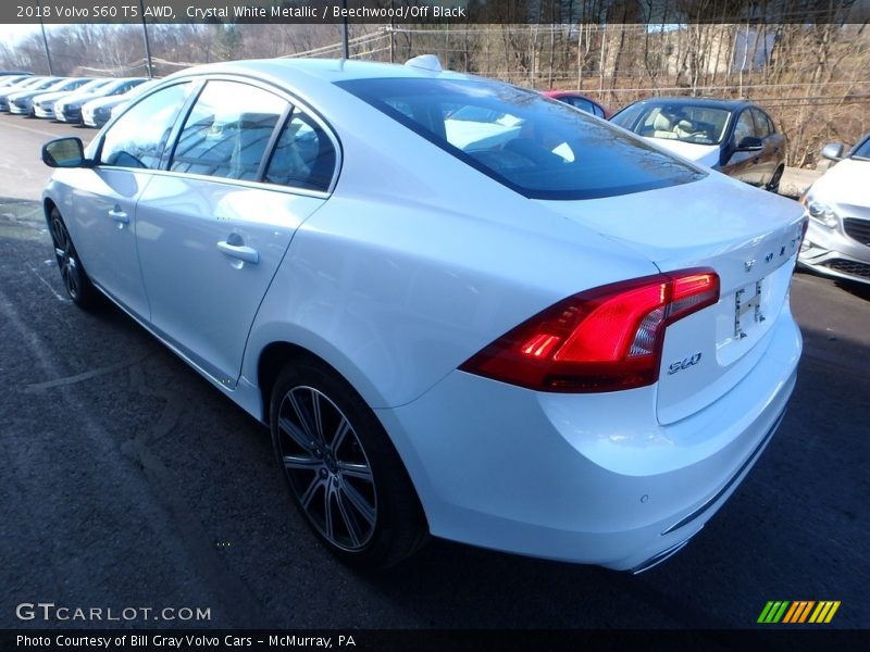 Crystal White Metallic / Beechwood/Off Black 2018 Volvo S60 T5 AWD