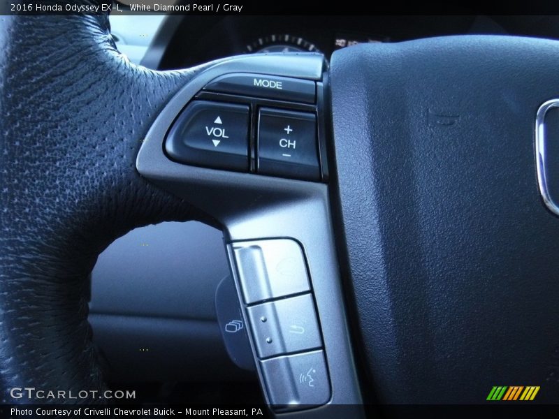 White Diamond Pearl / Gray 2016 Honda Odyssey EX-L