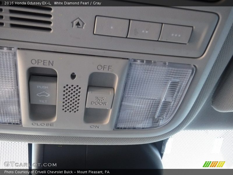 White Diamond Pearl / Gray 2016 Honda Odyssey EX-L