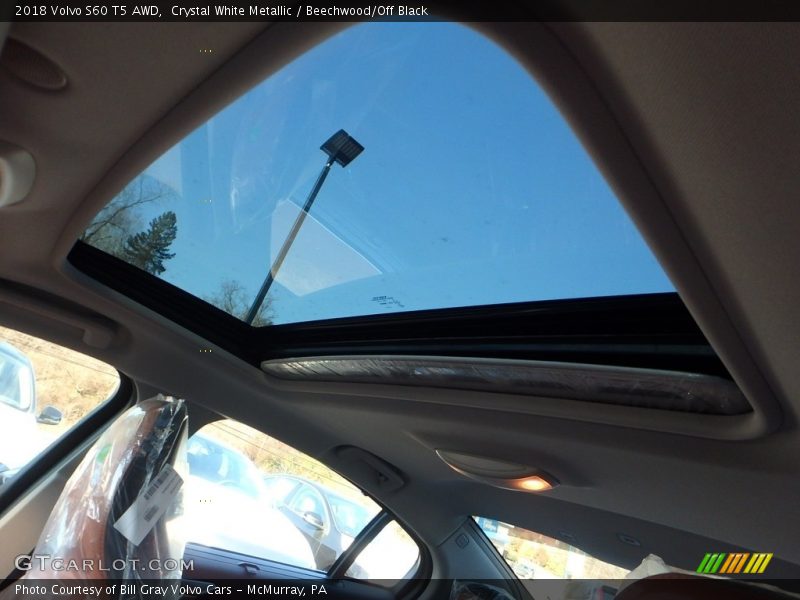 Crystal White Metallic / Beechwood/Off Black 2018 Volvo S60 T5 AWD