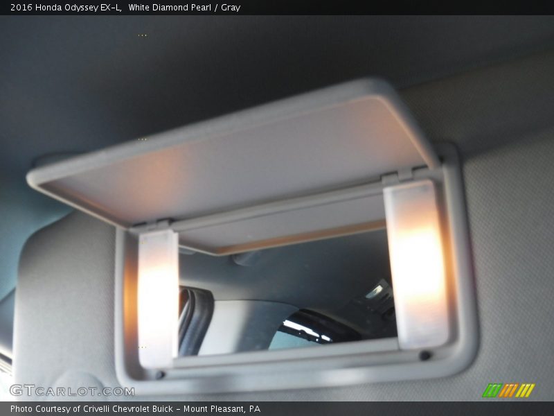 White Diamond Pearl / Gray 2016 Honda Odyssey EX-L