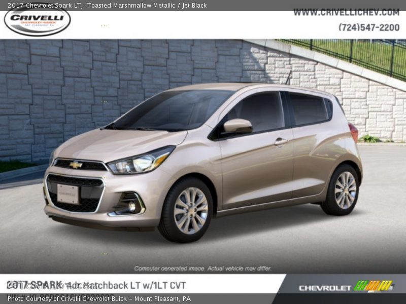 Toasted Marshmallow Metallic / Jet Black 2017 Chevrolet Spark LT