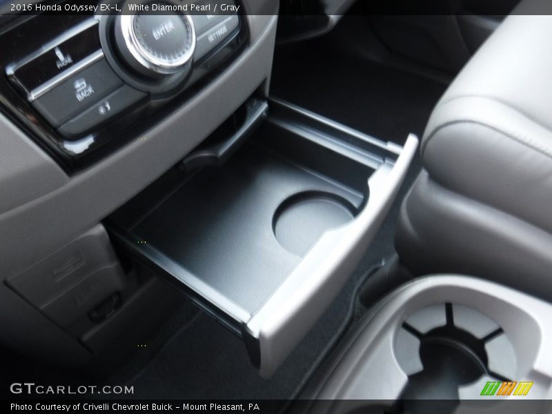 White Diamond Pearl / Gray 2016 Honda Odyssey EX-L