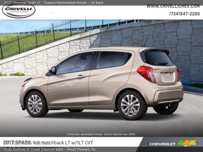 Toasted Marshmallow Metallic / Jet Black 2017 Chevrolet Spark LT