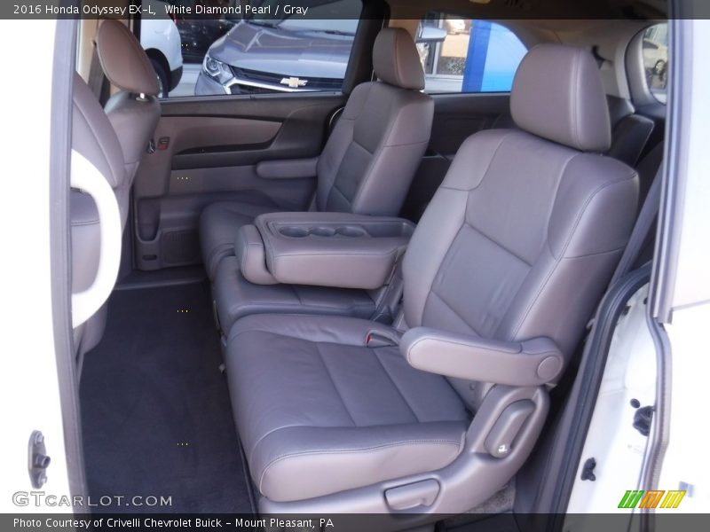 White Diamond Pearl / Gray 2016 Honda Odyssey EX-L