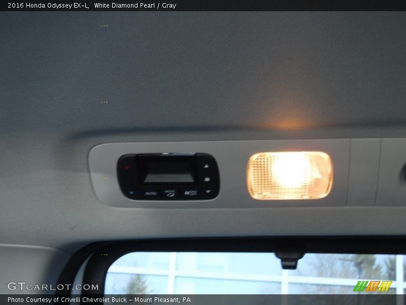 White Diamond Pearl / Gray 2016 Honda Odyssey EX-L