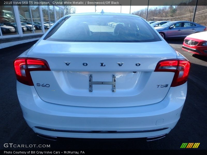 Crystal White Metallic / Beechwood/Off Black 2018 Volvo S60 T5 Inscription