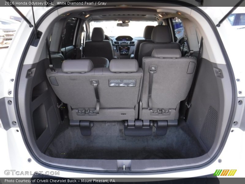 White Diamond Pearl / Gray 2016 Honda Odyssey EX-L