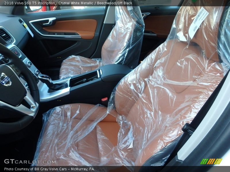 Crystal White Metallic / Beechwood/Off Black 2018 Volvo S60 T5 Inscription
